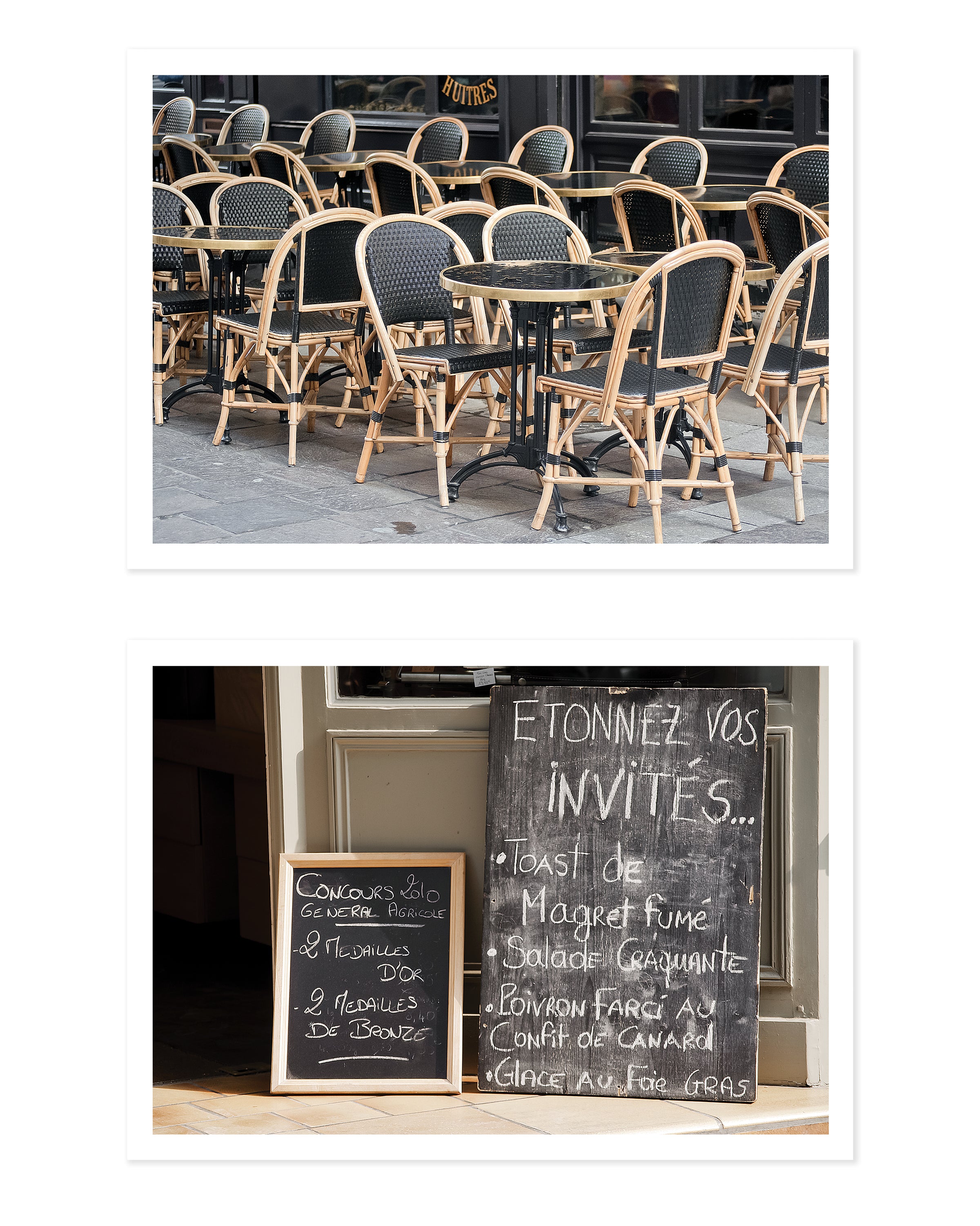 Paris in Black 5x7 Print Set