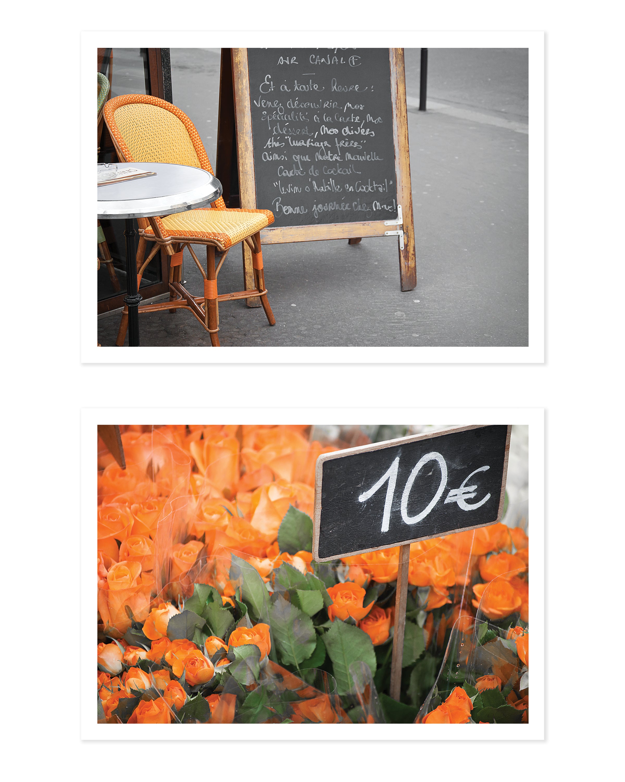 Paris in Orange 5x7 Print Set
